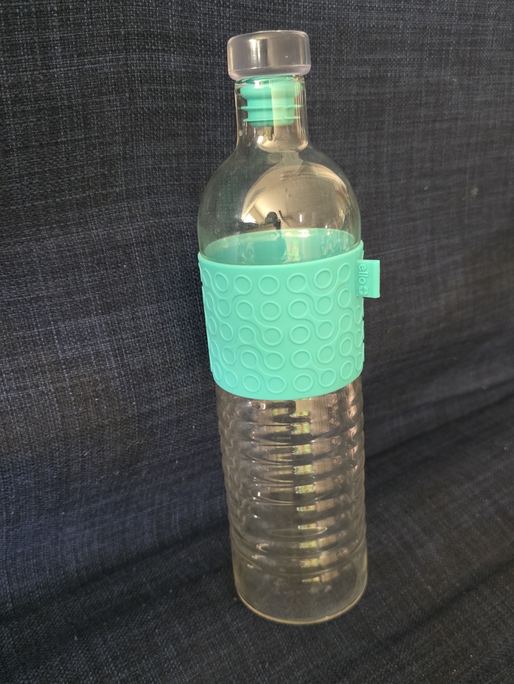 Ello Percy BPA-Free Glass Water Bottle Stoppr 22-Ounce Discontinued Silicon Grip